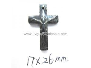 Hematite Cross Charms  17x26mm